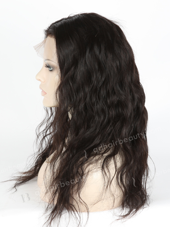 In Stock Malaysian Virgin Hair 18" Natural Straight Natural Color Silk Top Full Lace Wig STW-305