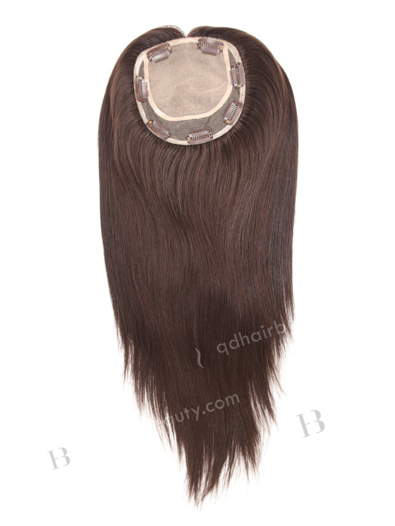 6''*5.5'' European Virgin Hair Double Draw 17" 2# Color Straight Silk Top Hair WR-TC-063