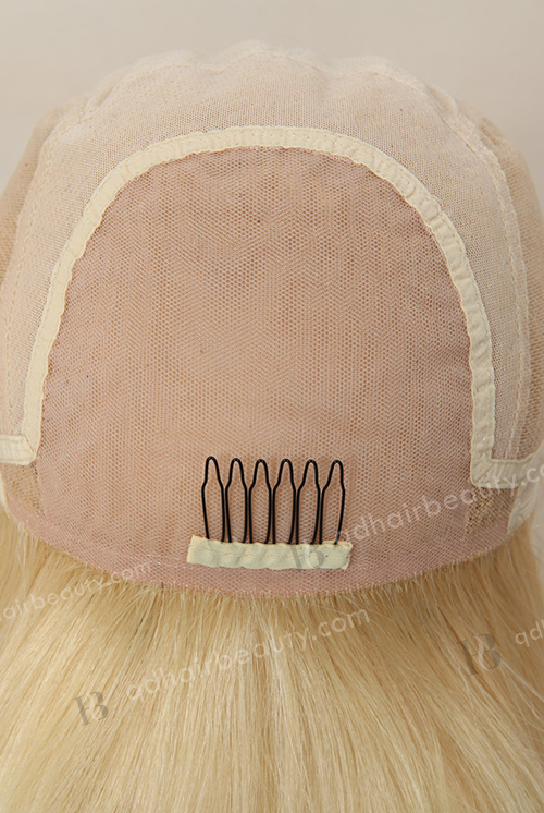 Blond Human Hair Wig with Bangs WR-GL-028