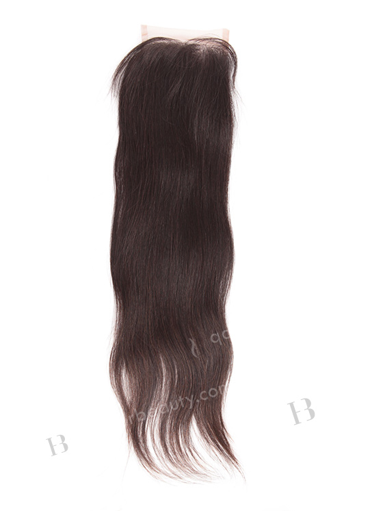 In Stock Chinese Virgin Hair 16" Natural Straight Natural Color Top Closure STC-295