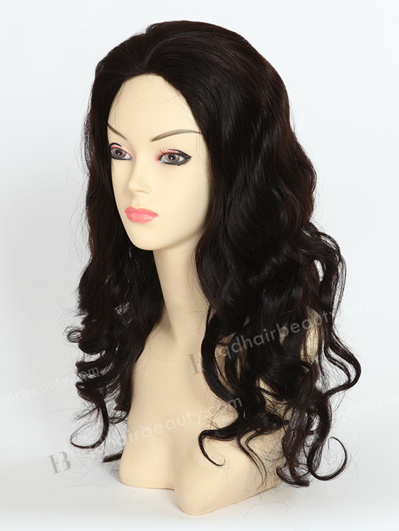 In Stock Brazilian Virgin Hair 18" Loose Big Curl 2# Color Full Lace Glueless Wig GL-04014