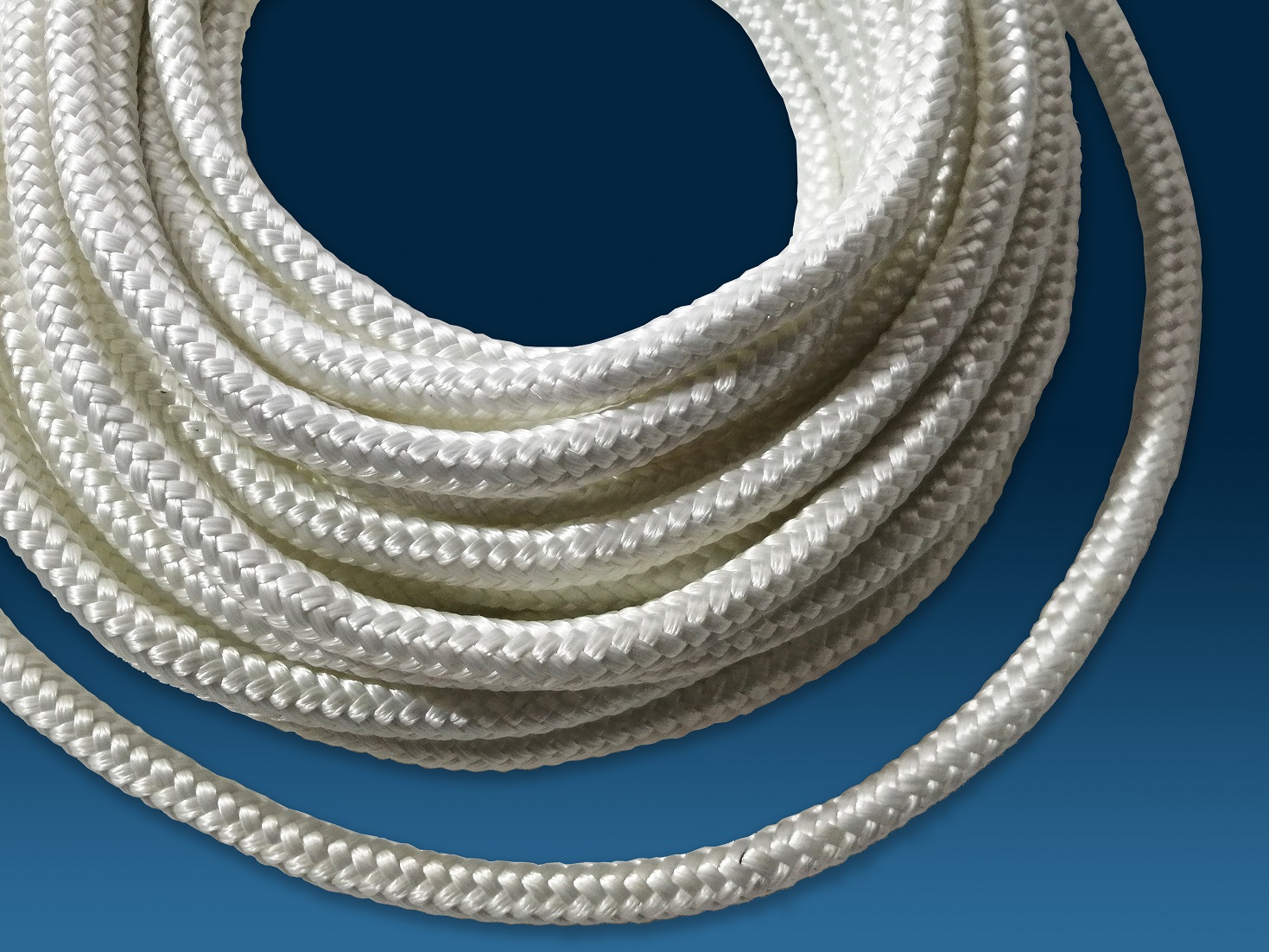 Alumina continuous fiber round braided rope