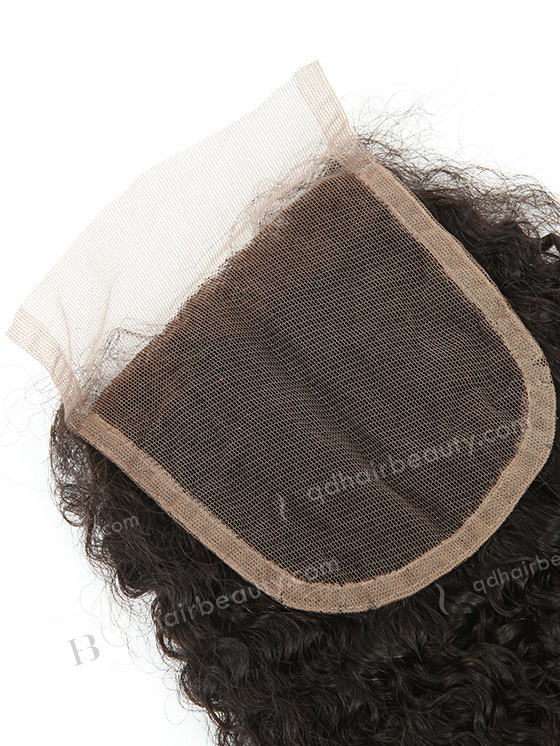 In Stock Brazilian Virgin Hair 12" Jeri Curl Natural Color Top Closure STC-322