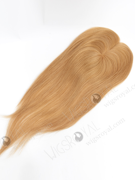 In Stock 2.75"*5.25" European Virgin Hair 16" Straight 18# Color Monofilament Hair Topper-125