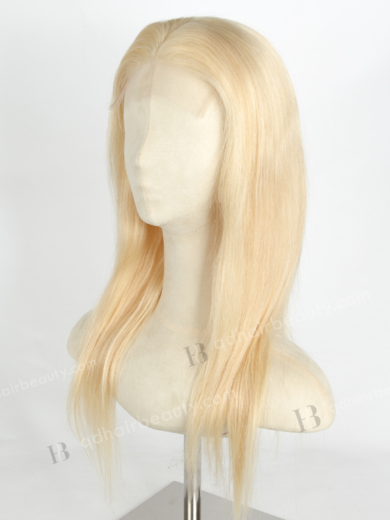 In Stock Indian Remy Hair 16" Straight 613# Color 5"×5" HD Lace Closure Wig CW-01030