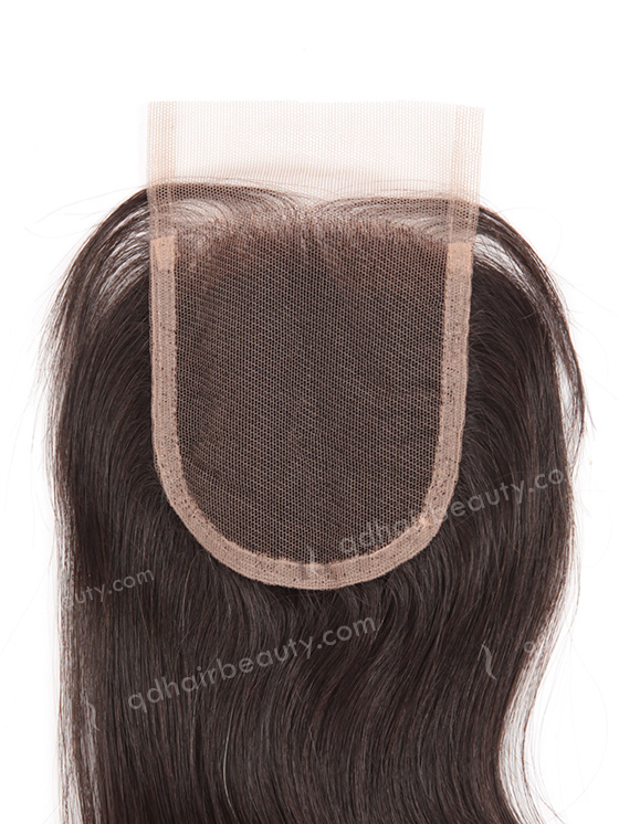 In Stock Chinese Virgin Hair 10" Natural Straight Natural Color Top Closure STC-292