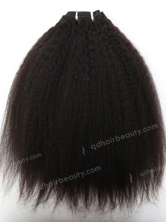 Natural Black Kinky Straight Human Hair Extension WR-MW-030