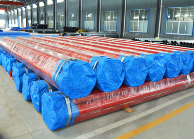 Coated steel pipe for fire fighting