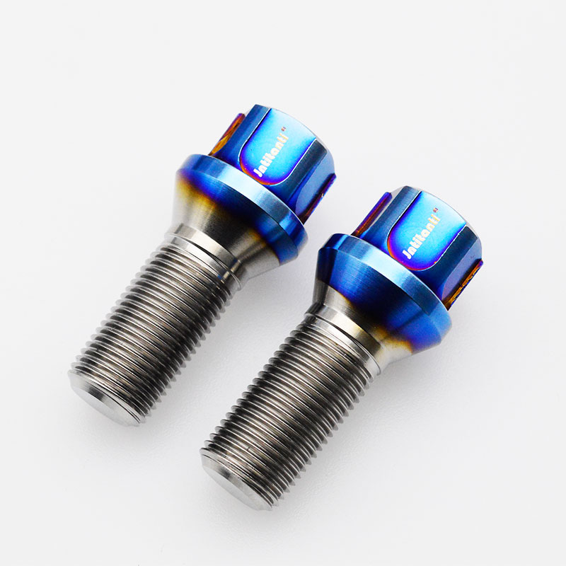 Five - pointed anti-theft Gr.5 titanium lug bolts for BMW series auto