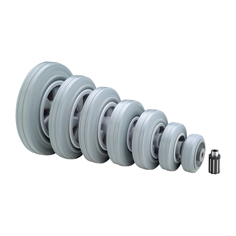 灰色标准橡胶轮（灰色聚丙烯轮芯）- 24 系列