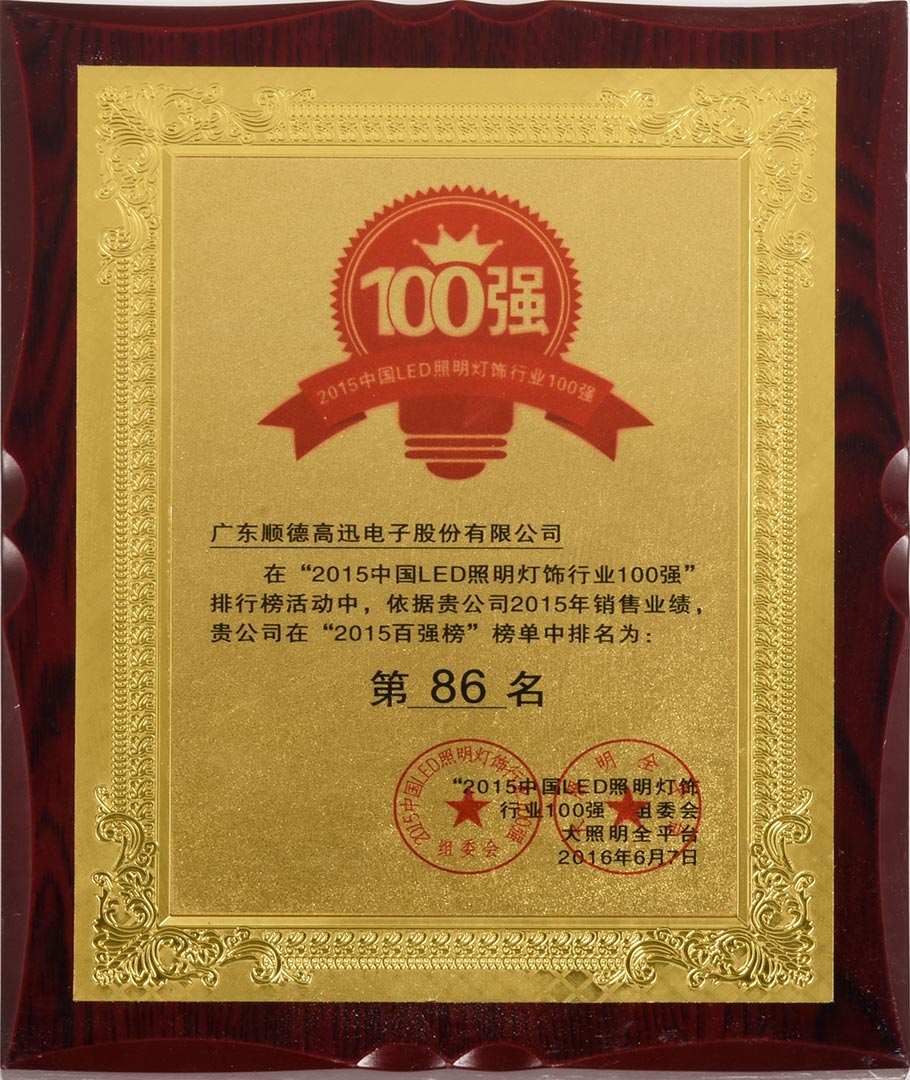 中国100强（第86位）