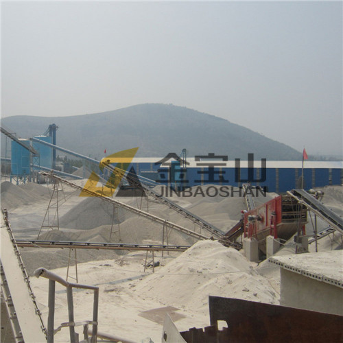 北京时产300吨石灰石生产线现场