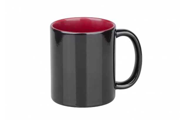 11oz. Black Color Changing Mug w/Inner Red