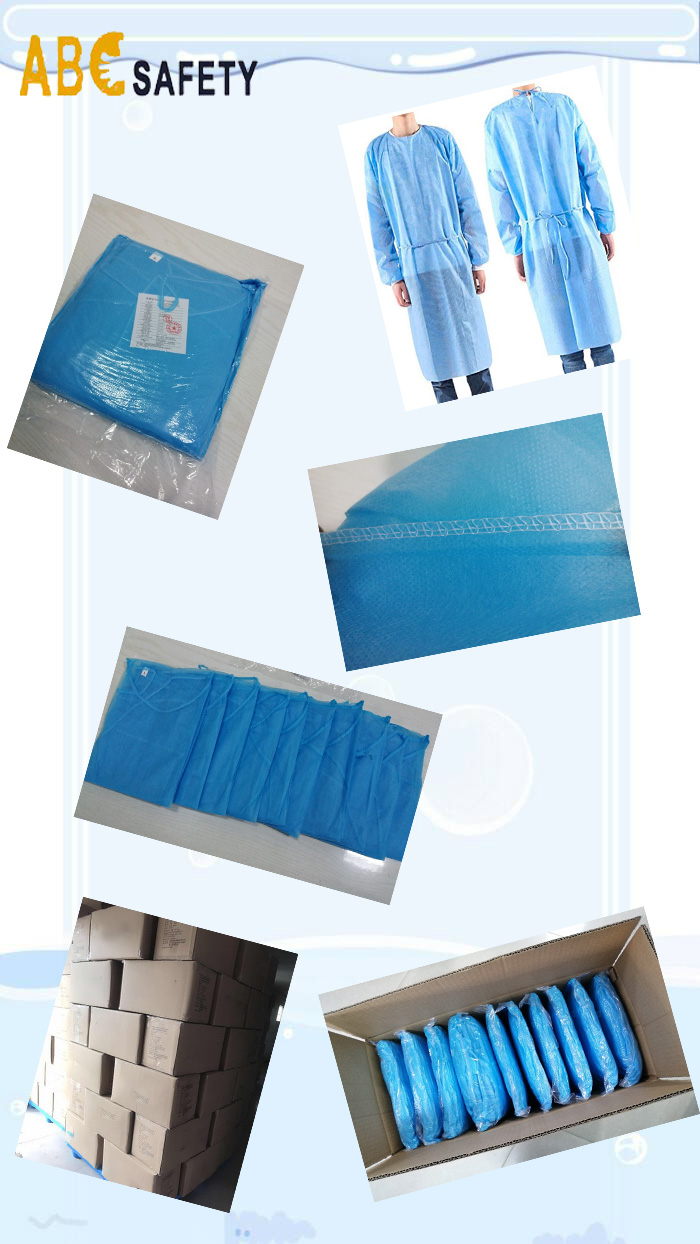 Non-woven isolation clothing is shipping