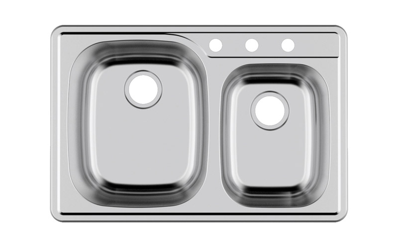Stainless Steel Drawn Double Sink VT6040D