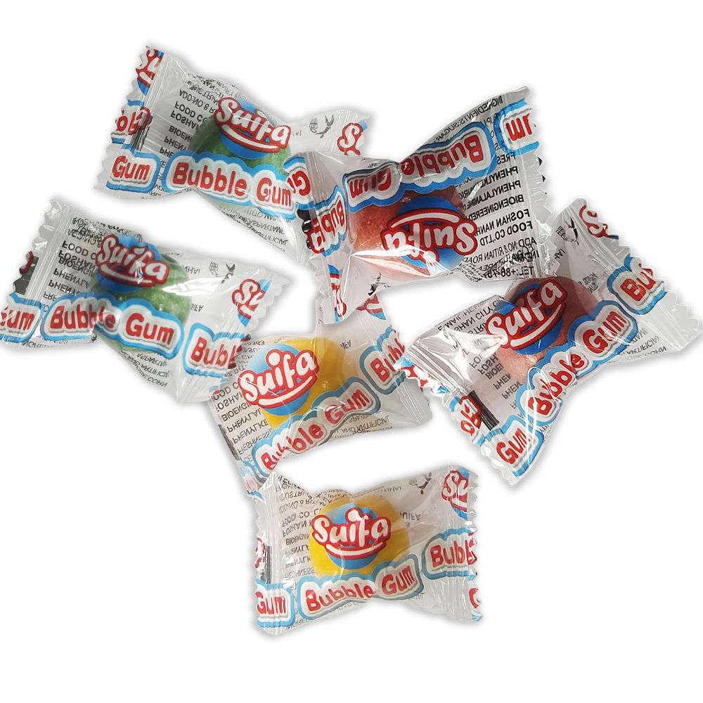 Individually Packaged Assorted Fruit Bubble Gum