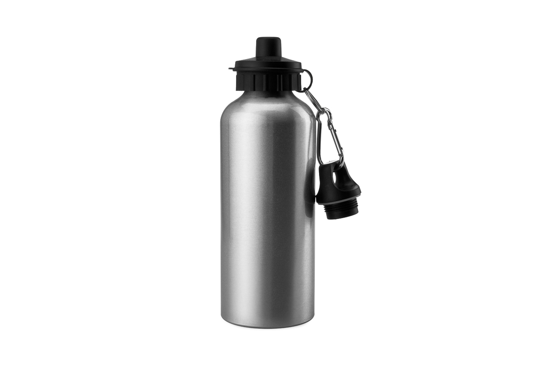 600ml Aluminum Silver Sport Water Bottle