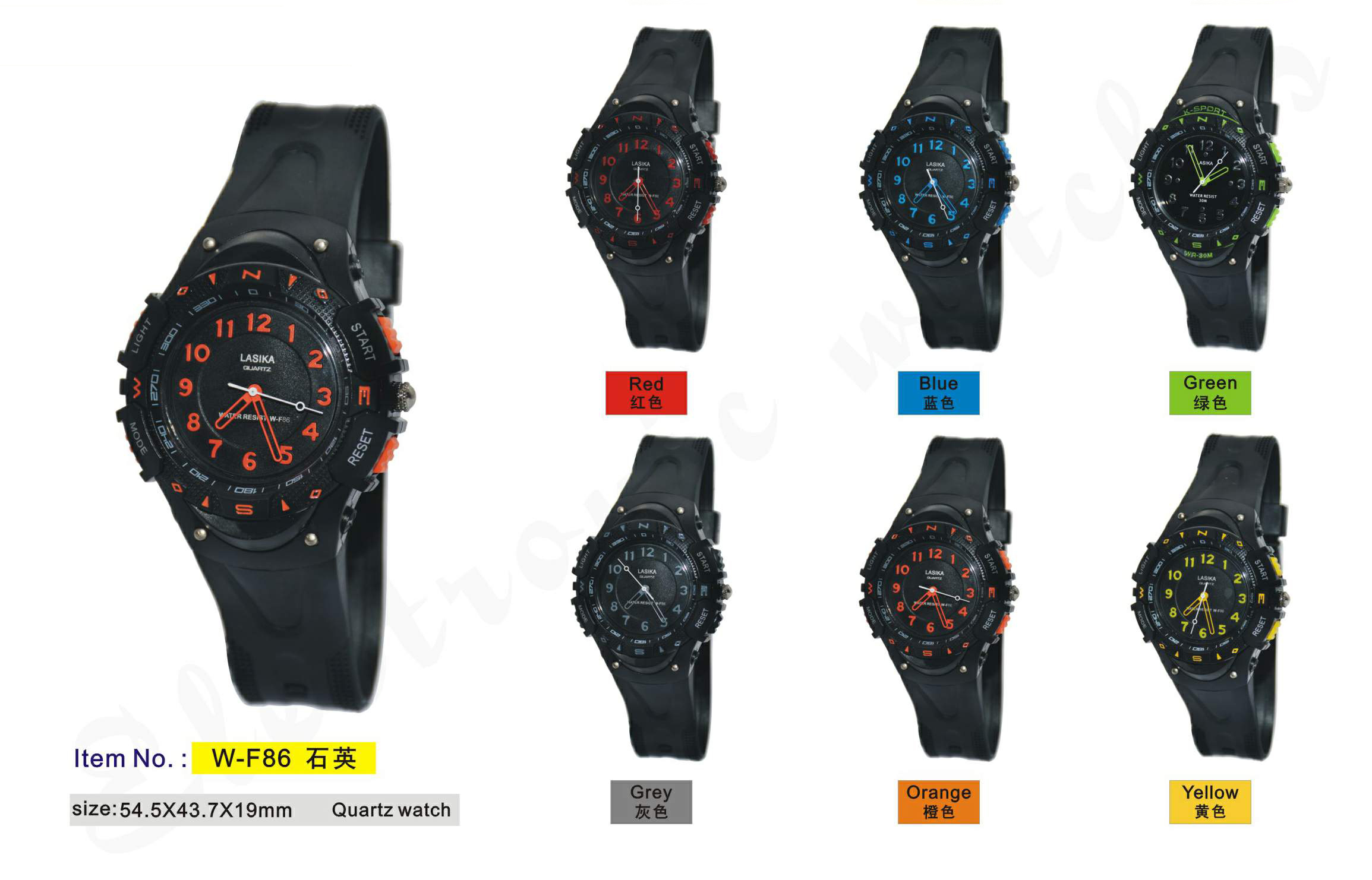 Black colour wrist watch #86