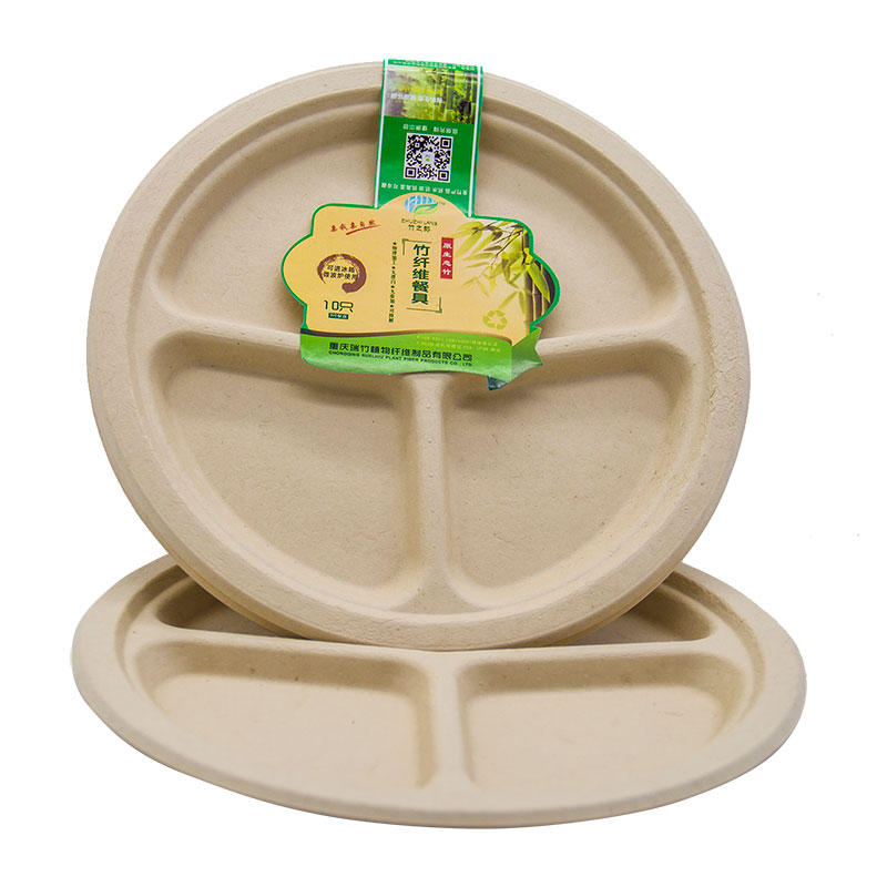 9 inch 3 compartment tray