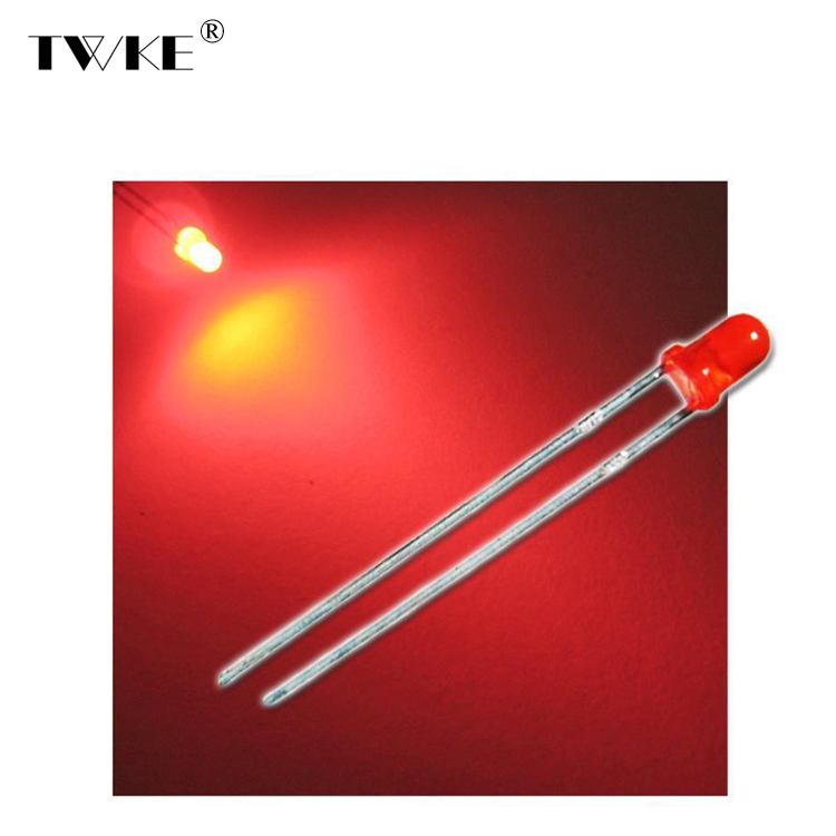 3mm Diode Light Diffused Red Color