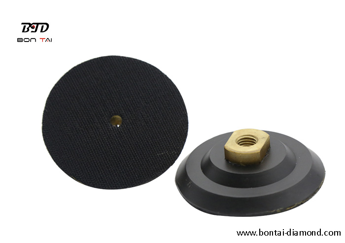 Durable rubber backer pad for diamond polishing pads