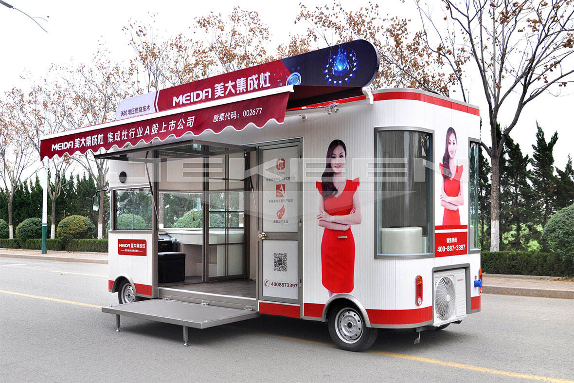 Integrated Stove Mobile Display Vehicle