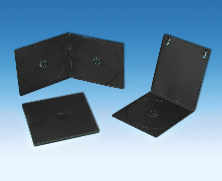 7MM square single / dual black DVD box