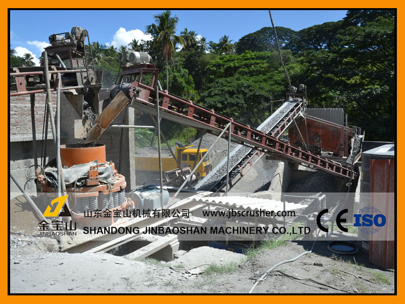 JBS 250tph River stone crushing plant in Indonersia