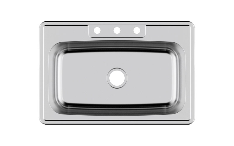 Stainless Steel Drawn Overmount Sink VS3322S
