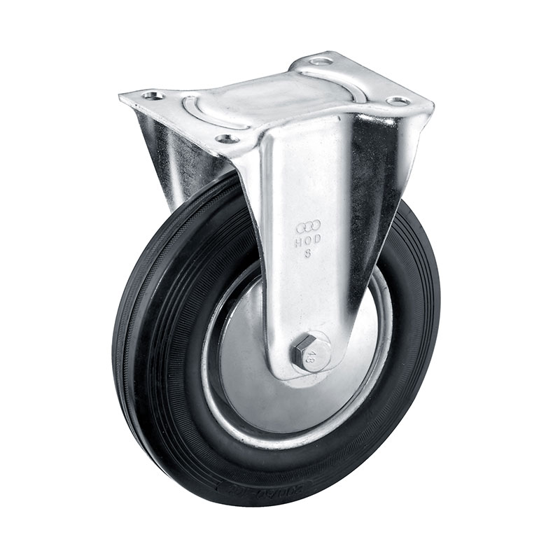 黑色标准橡胶铁轮辐脚轮 ( 大防尘盖 ) -15 系列