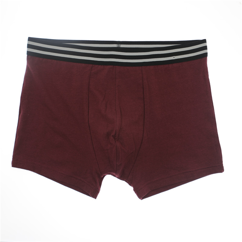 Men's Shorts Dark Red Bottom Black and White Striped Belt