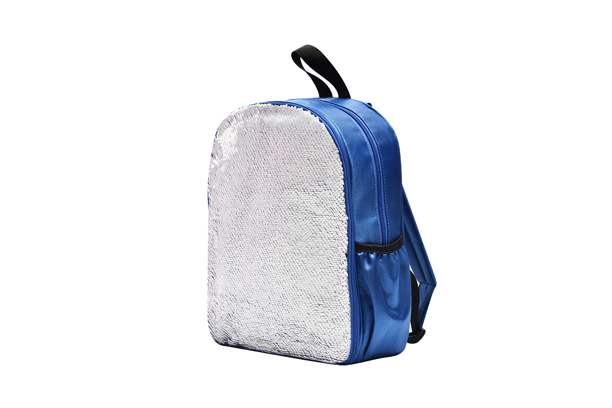 Sequin Blue School Bag, Small