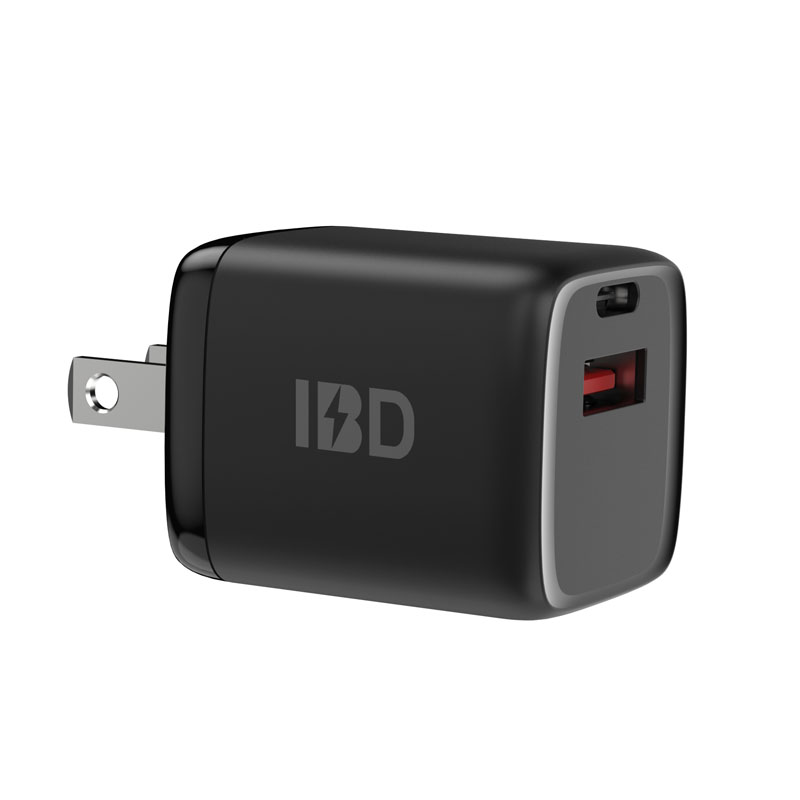 IBD143D-1UC33W US Plug PD33 Dual Ports Wall Charger For Mobile Phone.