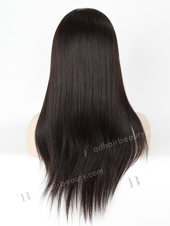 In Stock Chinese Virgin Hair 18" Light Yaki Natural Color Silk Top Glueless Wig GL-07012