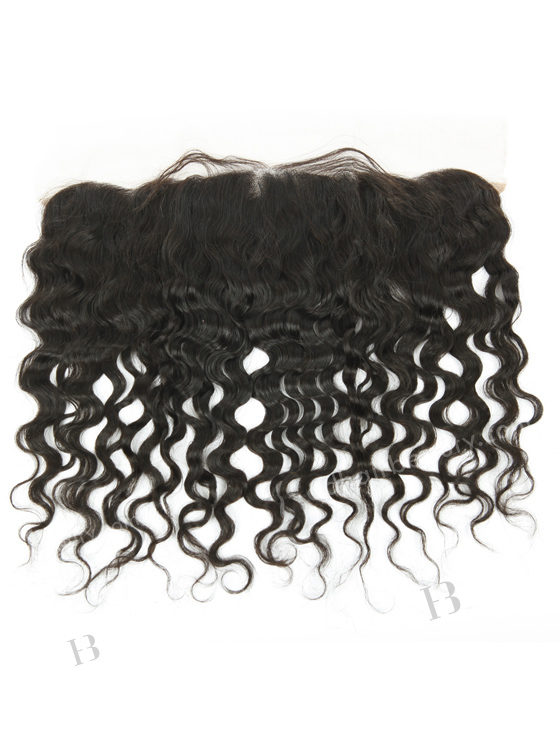 In Stock Indian Remy Hair 12" Natural Curly Natural Color Lace Frontal SKF-076