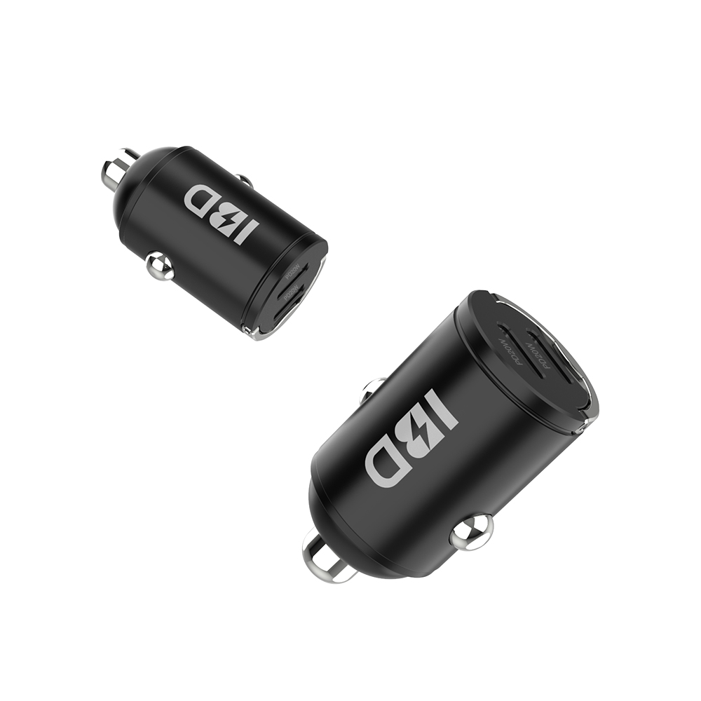 IBD351-2C40W PD Dual Ports Car Charger For Mobile Phone.