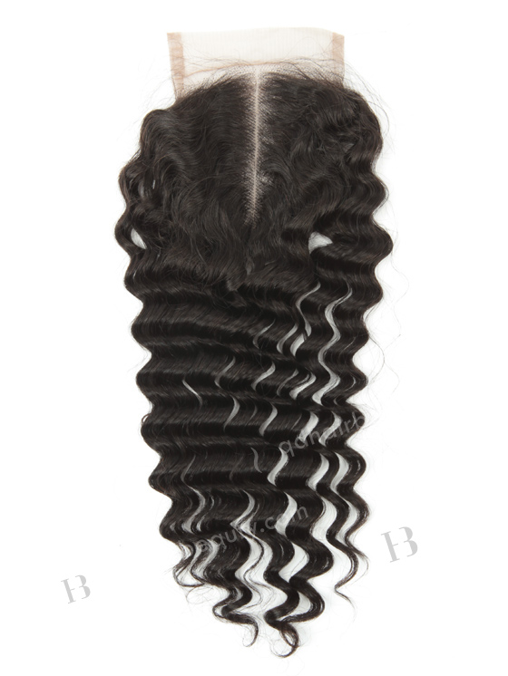 Pre-plucked Hair Line Center Part 14''Indian Virgin Natural Color Curl As Pictures Top Closures WR-LC-011