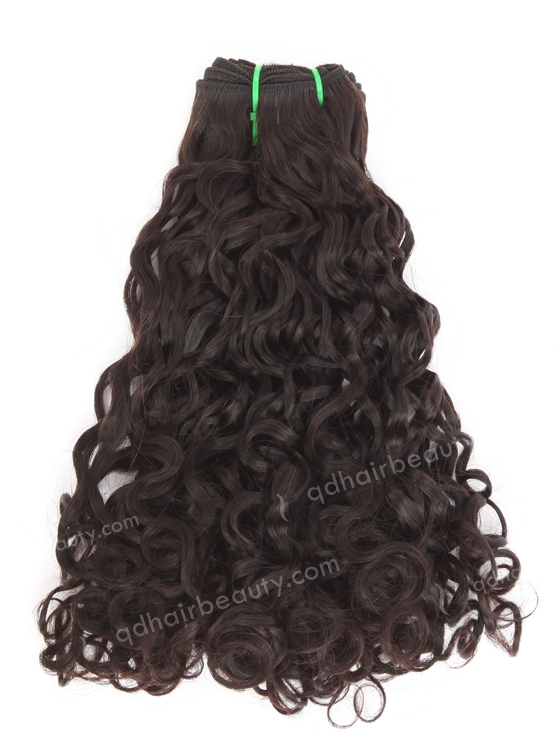 In Stock 5A Peruvian Virgin Hair 16" Double Drawn Bouncy Curl(Looser Tip) Natural Color Machine Weft SM-6160