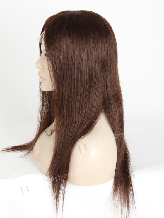 In Stock European Virgin Hair 16" Straight 2a# Color Lace Front Silk Top Glueless Wig GLL-08006
