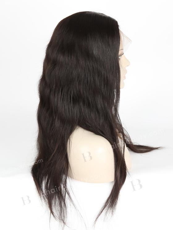 In Stock Indian Remy Hair 18" Straight Natural Color Silk Top Full Lace Wig STW-066