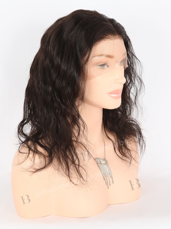 In Stock Brazilian Virgin Hair 14" Natural Wave Natural Color Full Lace Wig FLW-04009