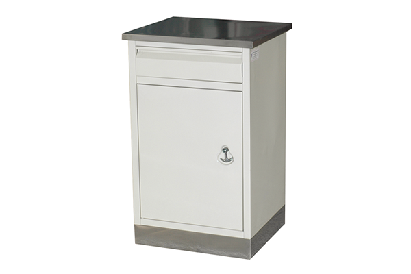 C-13 Epoxy coated stainless steel top hospital bedside table