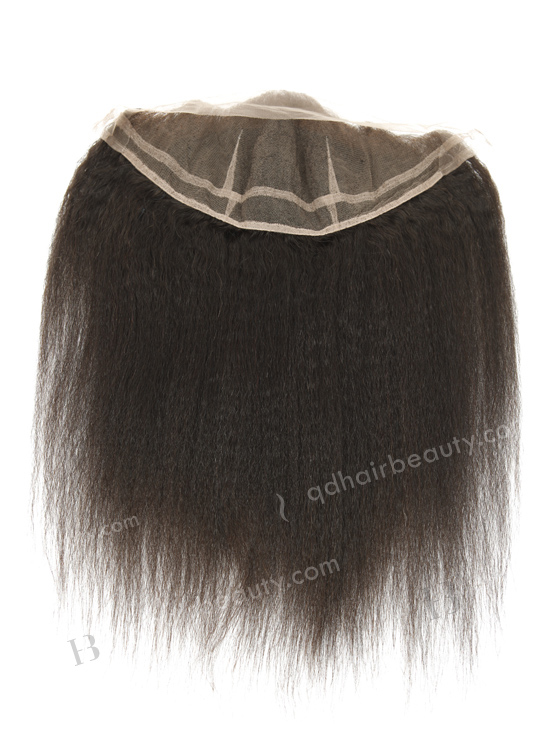 In Stock Indian Virgin Hair 16" Italian Yaki Natural Color Lace Frontal SKF-079