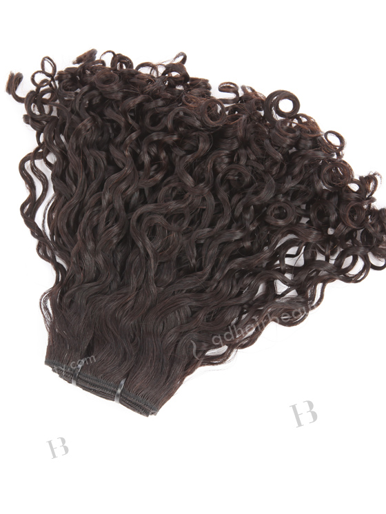 In Stock 7A Peruvian Virgin Hair 12" Double Drawn Bouncy Curl Natural Color Machine Weft SM-621