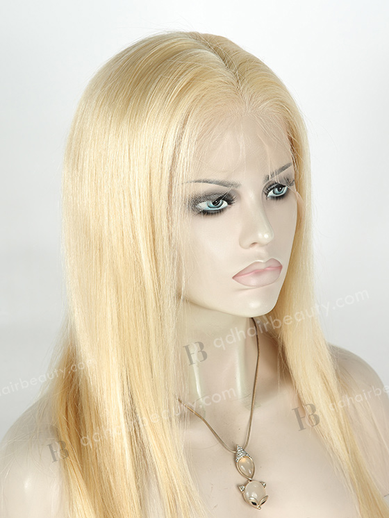 In Stock Brazilian Virgin Hair 16" Straight Color 613# Full Lace Wig FLW-04255