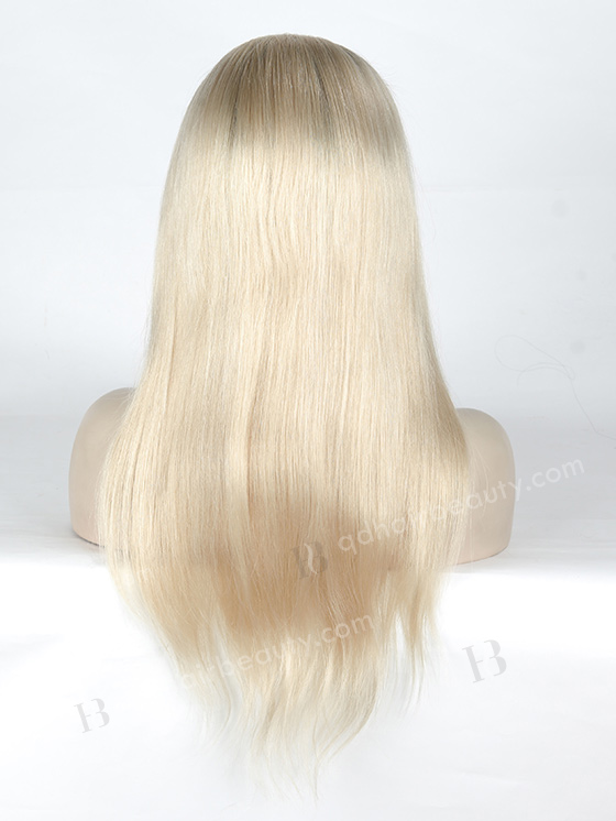 In Stock European Virgin Hair 18" Straight T9#/White Color Silk Top Full Lace Wig STW-829