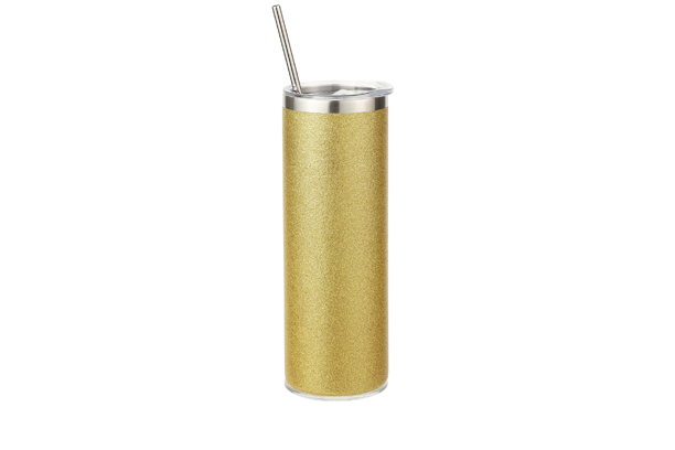 20 oz. Glitter Stainless Steel Tumbler-Gold