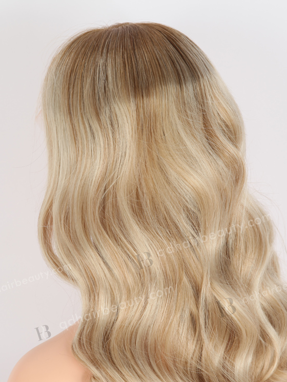 In Stock European Virgin Hair 20" Beach Wave T8A/60# With 8A# Highlights Color Lace Front Wig RLF-08034
