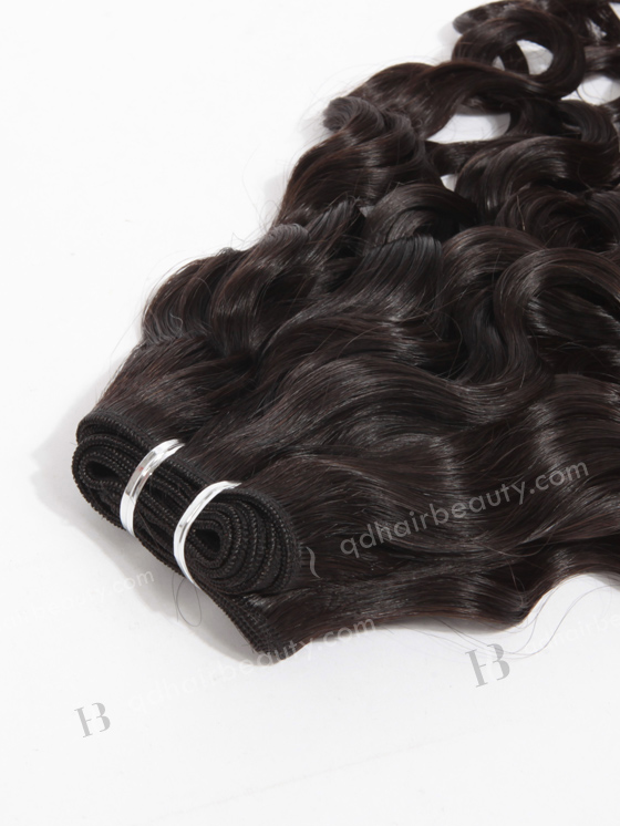 In Stock Indian Virgin Hair 16" Very Wavy 25mm Natural Color Machine Weft SM-208