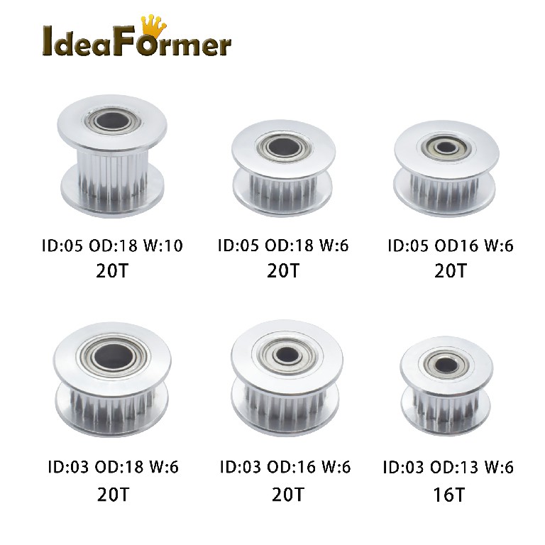 Idler pulley  2GT with bearing and teeth for belt 3d printer pulley Ideaformer quality supplier